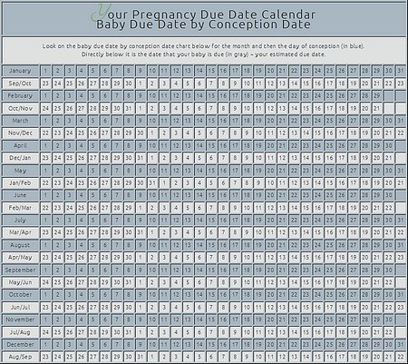 Due Date Chart By Month